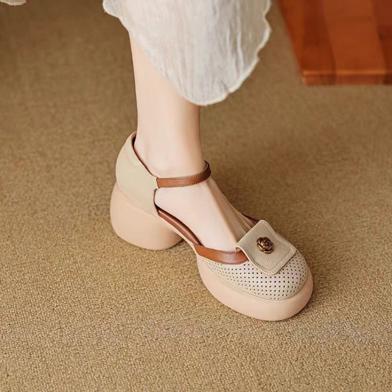 Women's Fashionable Waterproof Closed-Toe High-Heel Sandals foto 4