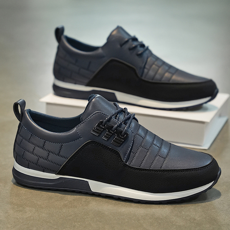 Spring New Trendy Shoes Casual Leather Shoes Men's Wear-resistant Non-slip foto 5