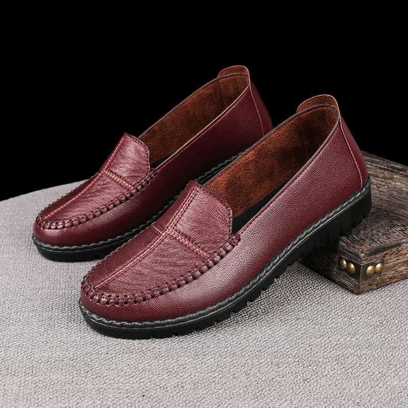 Women's Flat Casual Slip-on Leather Shoes foto 2