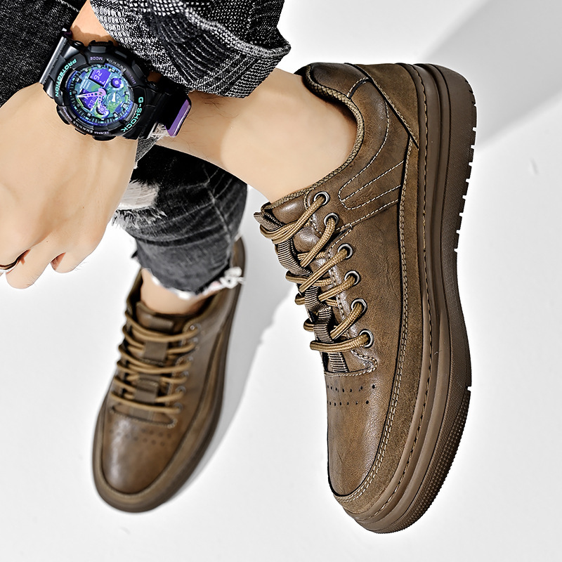 Men's Low Casual Shoes Thick Bottom Retro foto 3