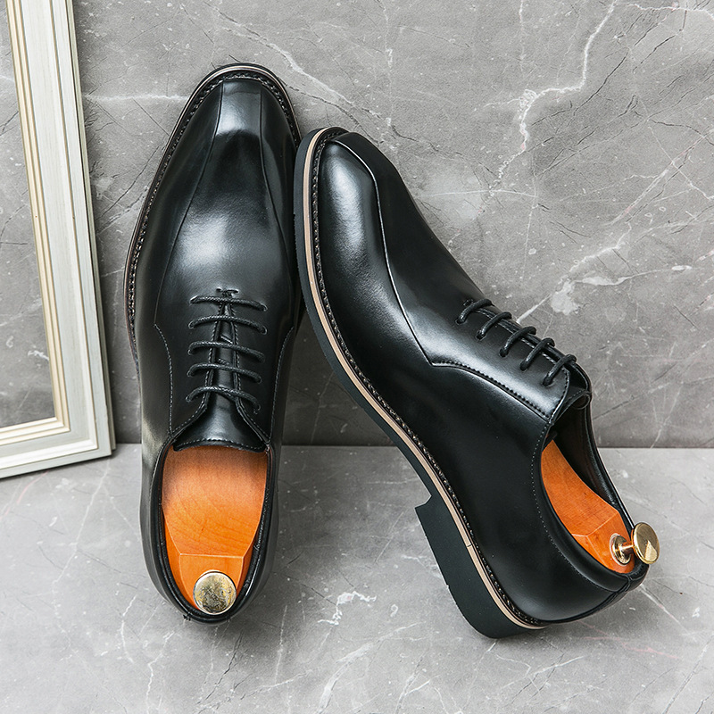 Trendy Business Formal Wear Fashion Men's Dinner Leather Shoes foto 4