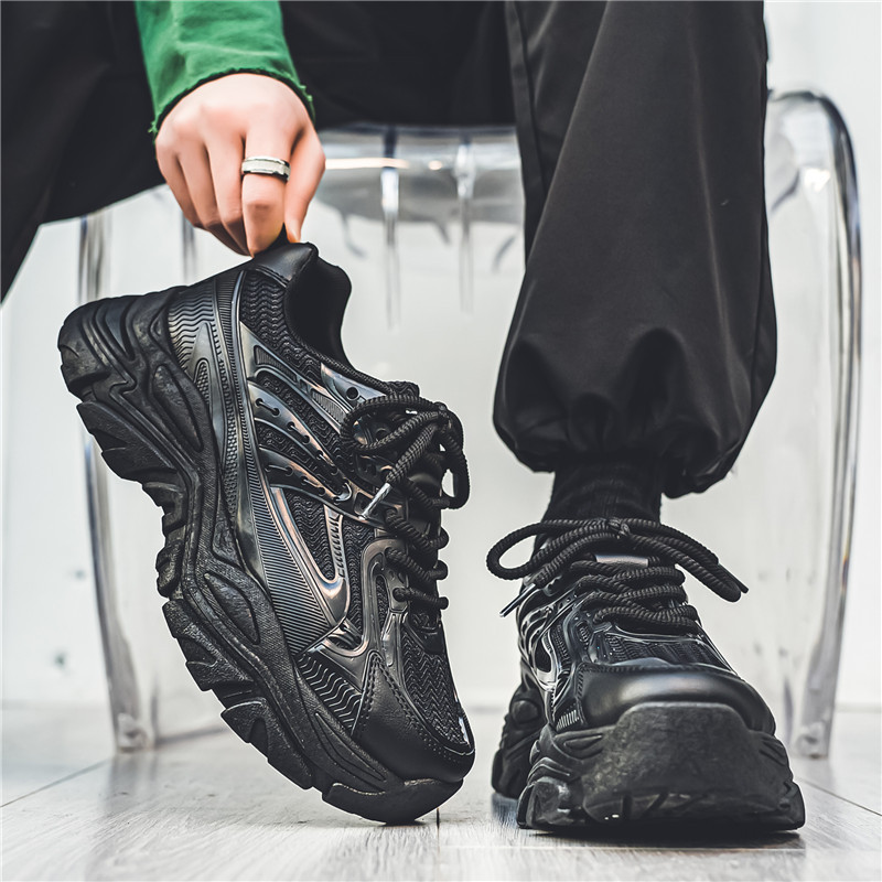 Men's Casual Shoes Hong Kong Style Shoes Breathable Increased foto 4