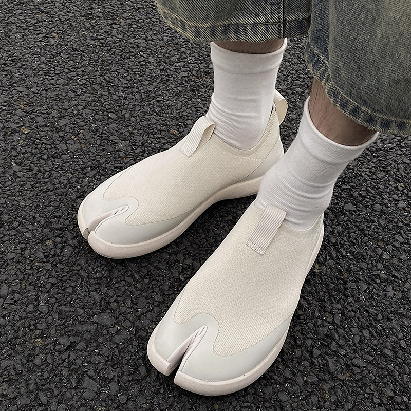 Lightweight Soft Bottom Loafers Split Toe Half Slippers foto 5