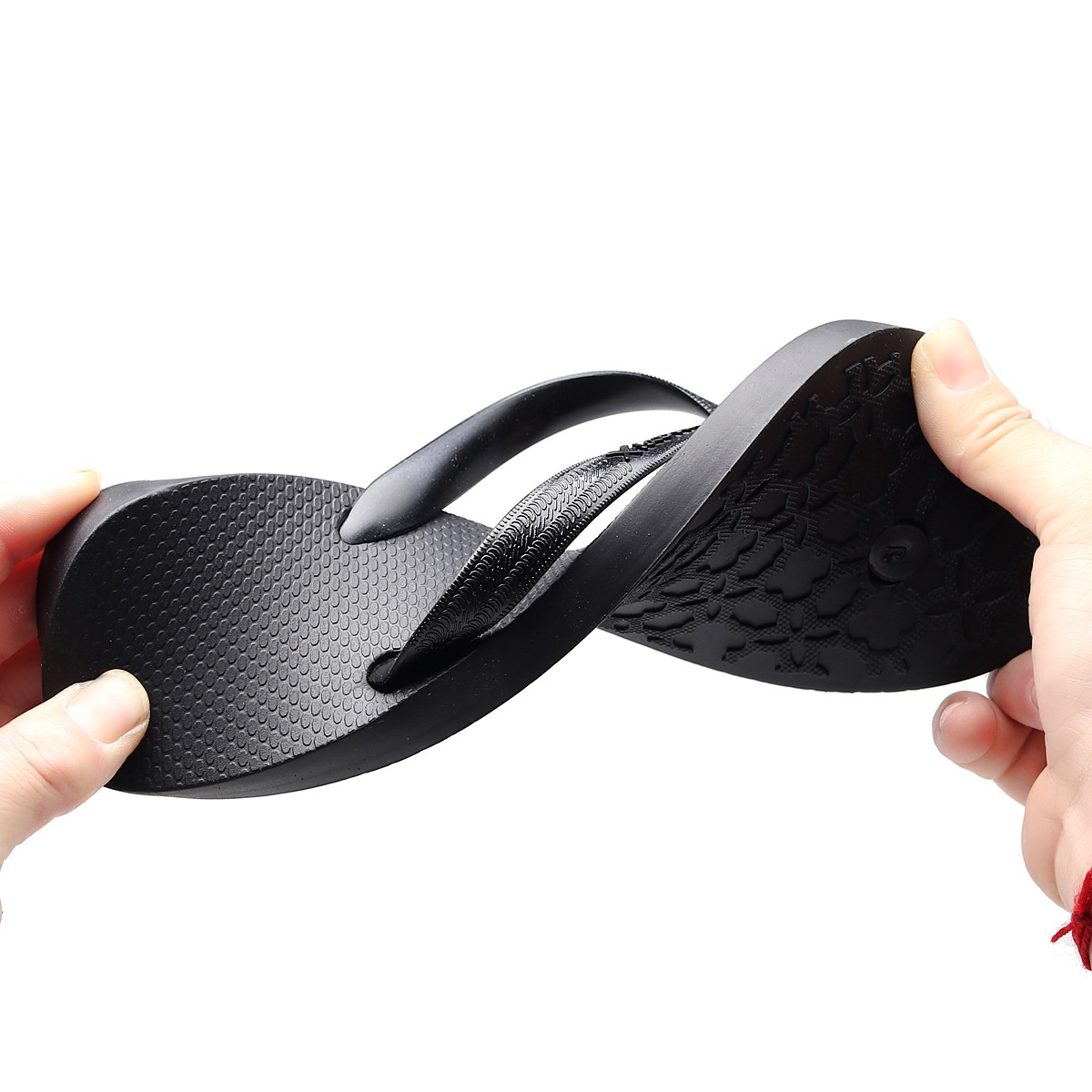 Flat Bottom Comfort Slippers Women's Solid Color Breathable Not Tired Feet foto 2