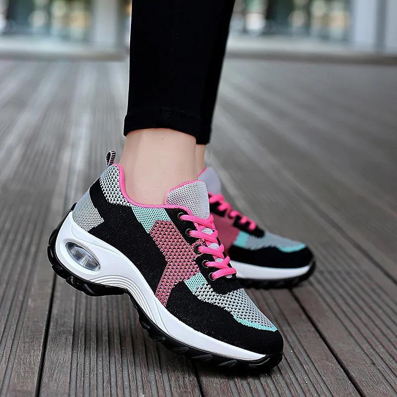 Womens Breathable Mesh Air-Cushioned Sneakers foto 3