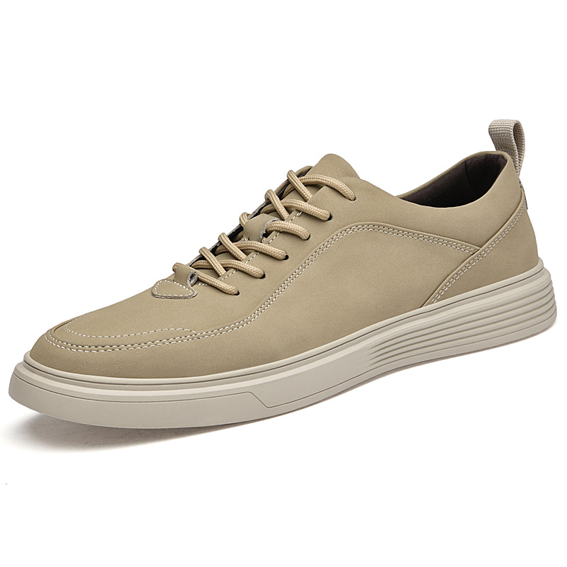 Men's Casual Sneakers Two-layer Cowhide Breathable Lace Up Fashion All-matching foto 2