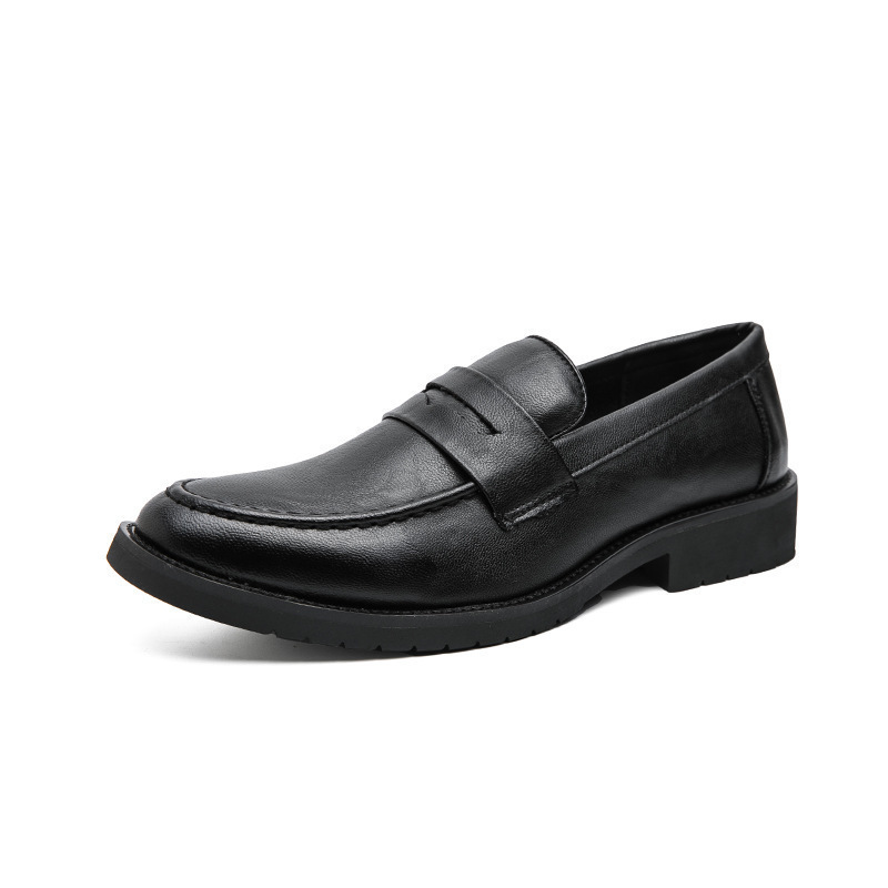 Retro Slip-on Round-toe British Loafers foto 5