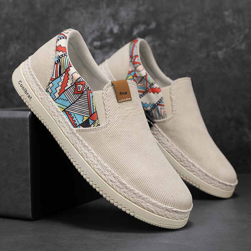Men's Casual Versatile Ethnic Style Canvas Shoes foto 3