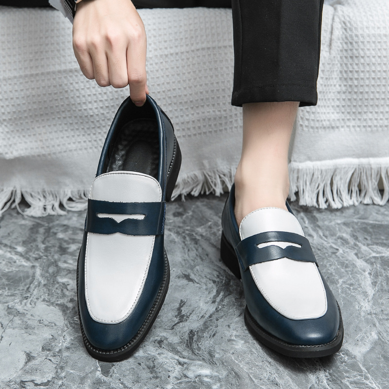 British Style Korean Style Slip-on Casual Leather Shoes foto 4