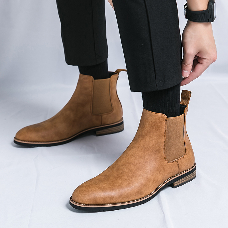 Casual British Style Retro Fashion Pointed Martin Boots foto 2