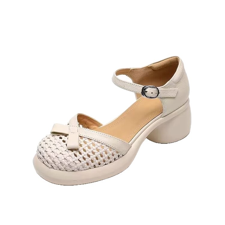 New Versatile Chunky-sole Slingback Heels foto 3