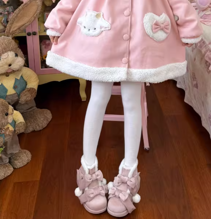 Velvet Milk Pastry Original Lo Shoes Platform Snow Boots foto 3