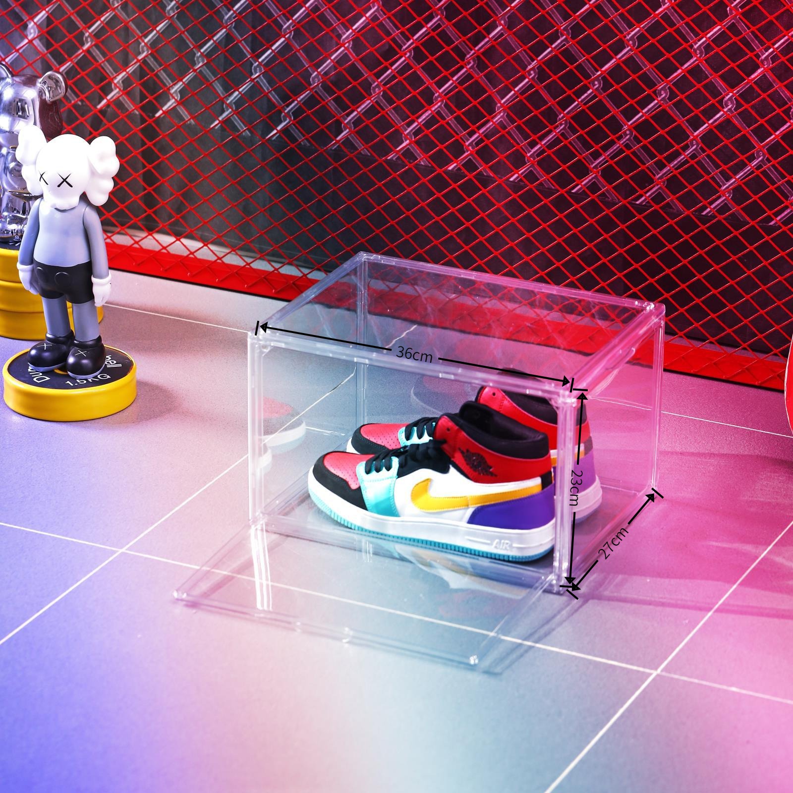 Large Transparent Shoe Box, Acrylic Shoe Box With Lid, Magnetic Side Door, Shoe Storage Box, Shoe Box foto 5