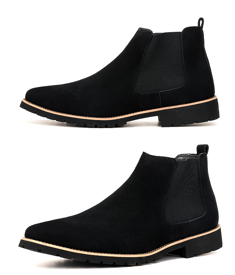 High-top Sleeve Suede Leather Surface Plus Size Casual Boots Fashion All-matching foto 3