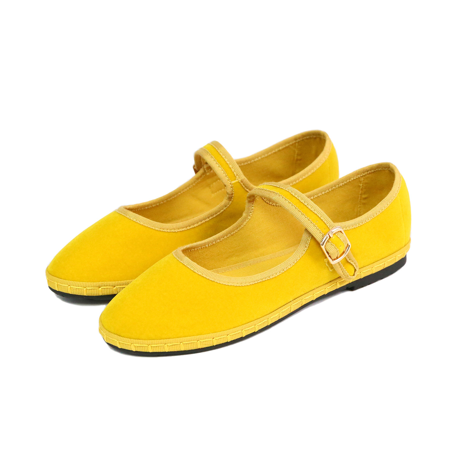 Retro Velvet Strap Mary Jane Shoes For Women foto 5