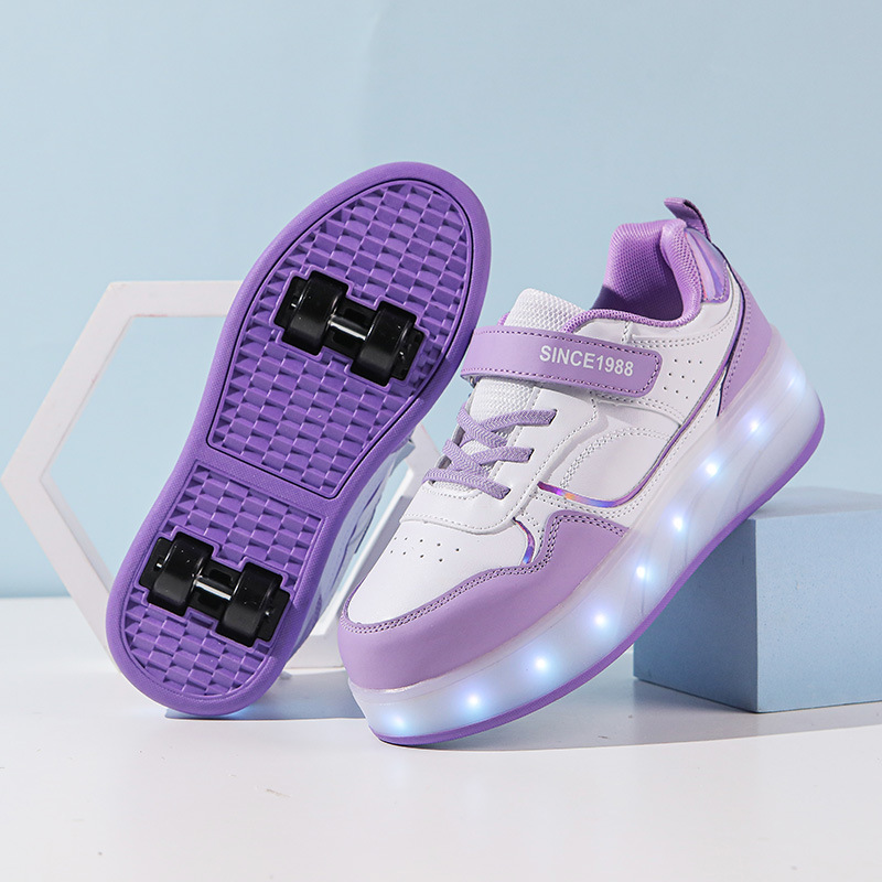 Boys And Girls Charging Flash Rollerskate foto 4