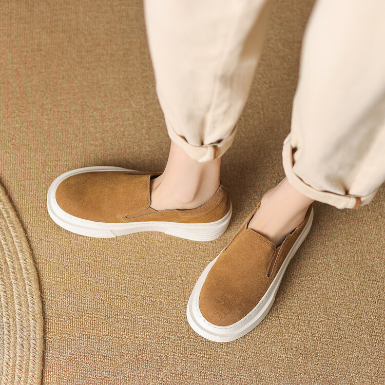 Casual Round Head Deep Mouth Pumps Muffin Bottom foto 3