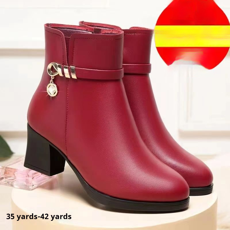 Velvet Thermal Non-slip Middle-aged And Elderly Female Boots foto 2