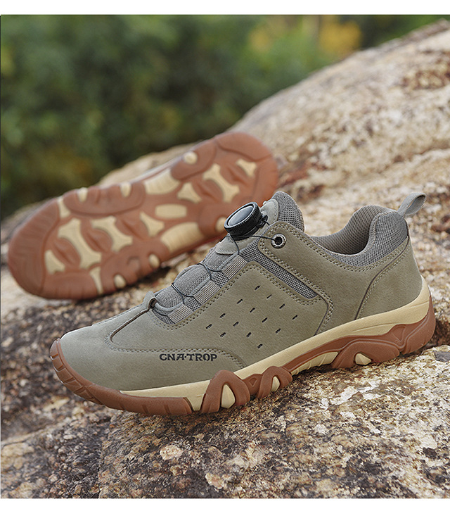 Men's Rotating Buckle Leisure Mountaineering Shoes Non-slip Wear-resistant Spring And Autumn Outdoor foto 5