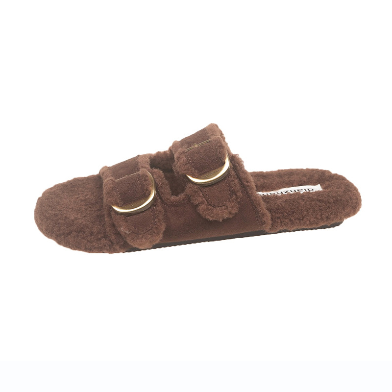 Flat Soled Lambswool Birkie Slippers For Women foto 2
