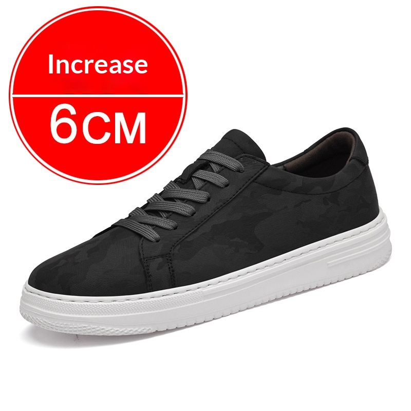 Mens Invisible Height Increasing Thick Soled Elevating Shoes Mens Casual White Trendy Athletic Sneakers foto 4