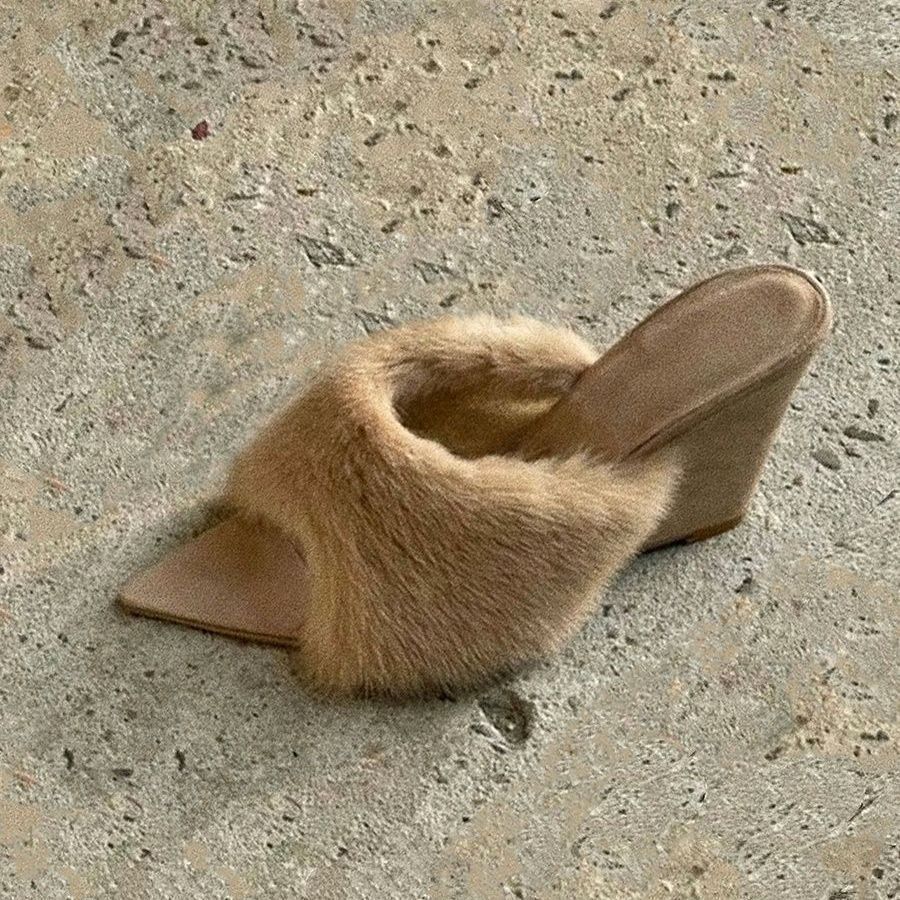 French Casual Fashion Wedge Slippers foto 2