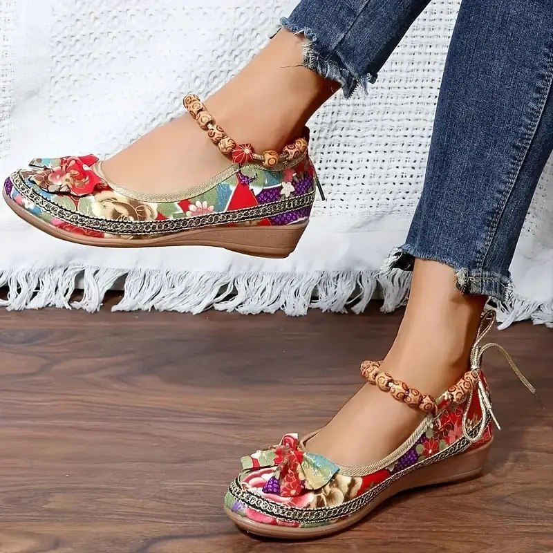 Women's Plus Size Ethnic Style Platform Sandals foto 5