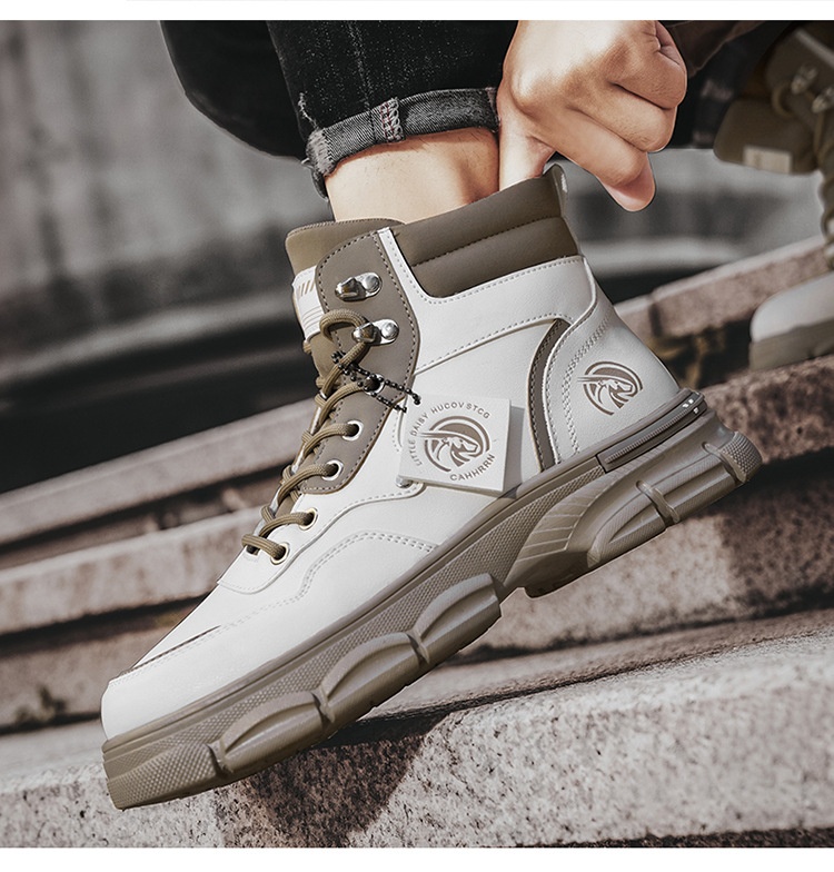 Men's Casual Trend High Top British Style Martin Boots foto 4