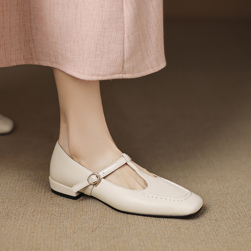 Sewn Womens Peep Toe Pumps T-strap Design Sizes foto 3
