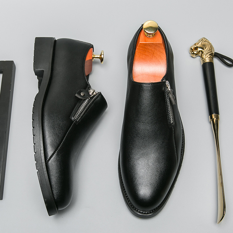 Men's Double Stitching Plus Size Business Shoes foto 2