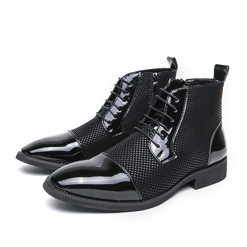 New Leather Boots Fashion Men's Business Formal Leather Shoes foto 5