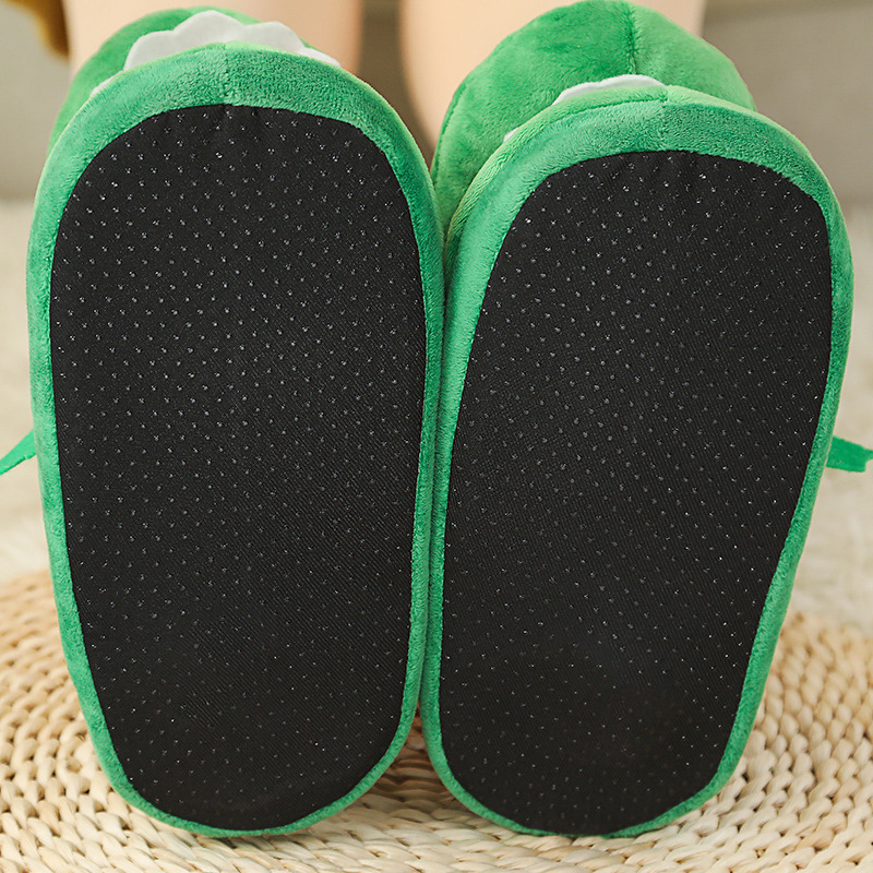 Animal Slippers Dancing Spoof Dinosaur Cotton Shoes Sand Carving foto 2