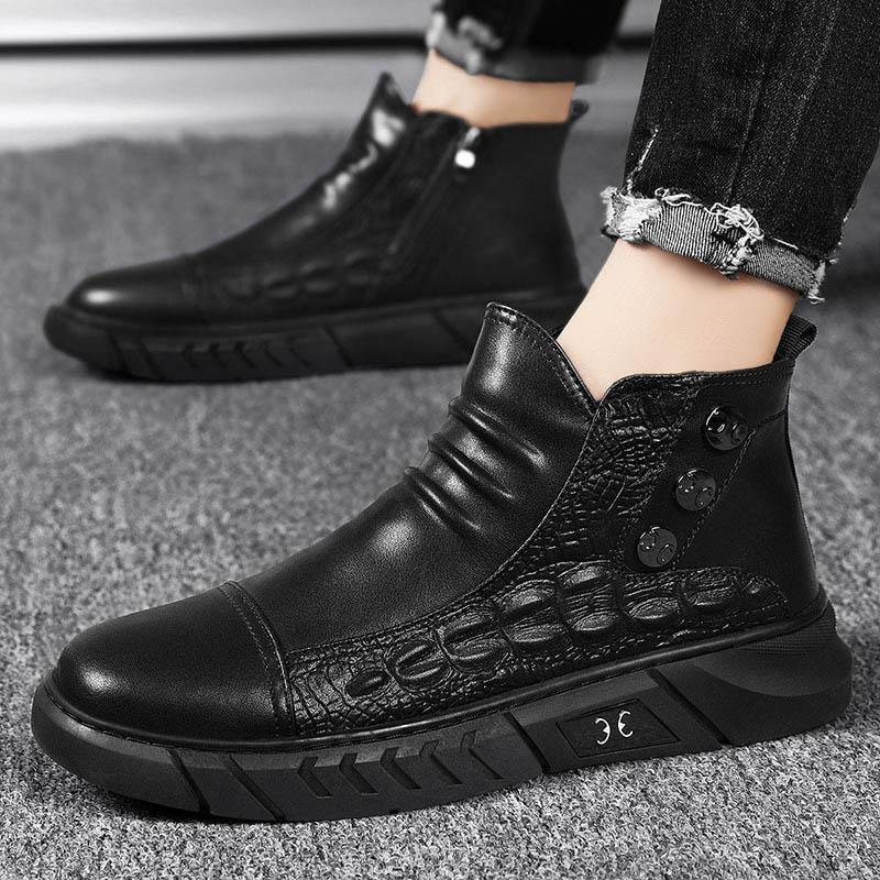 Men's New British Casual High-top Martin Boots foto 2