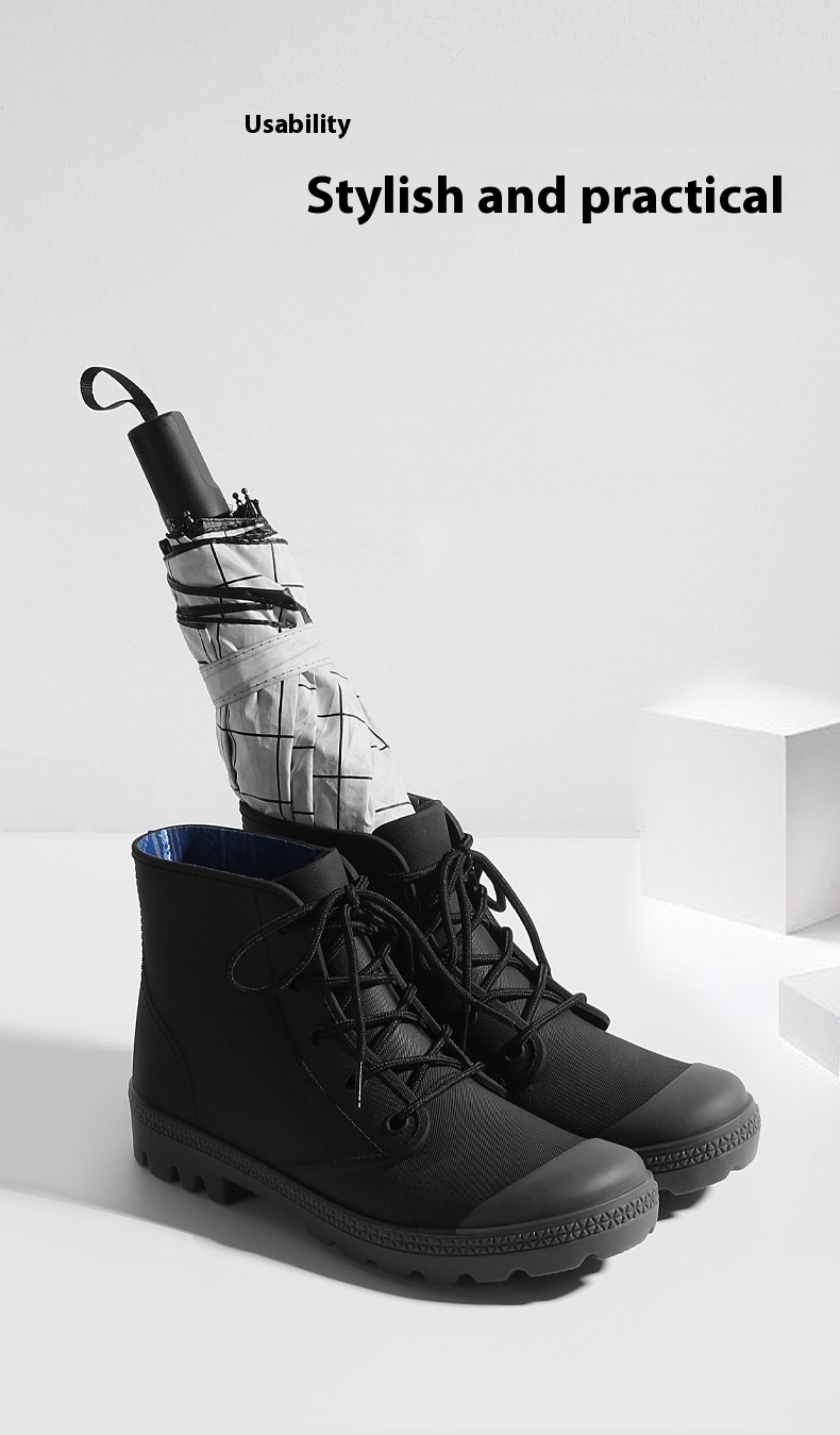 Rain Waterproof Rubber Short Boots foto 5