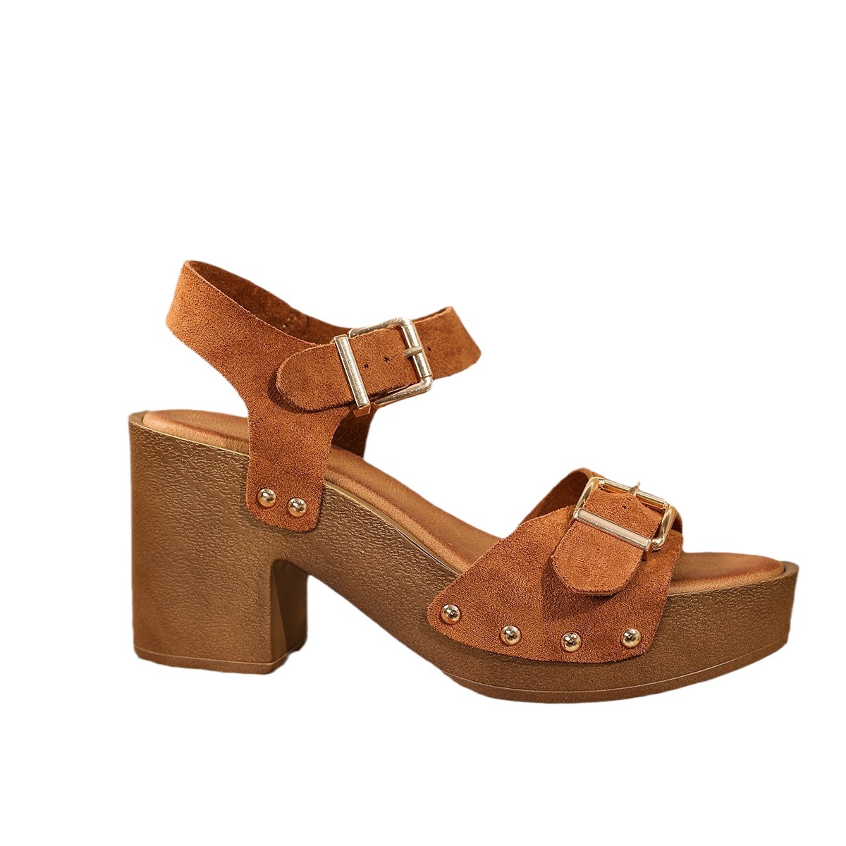 Womens Waterproof Platform Chunky-heel Sandals With A Strappy Bucklestylish And On-trend foto 2