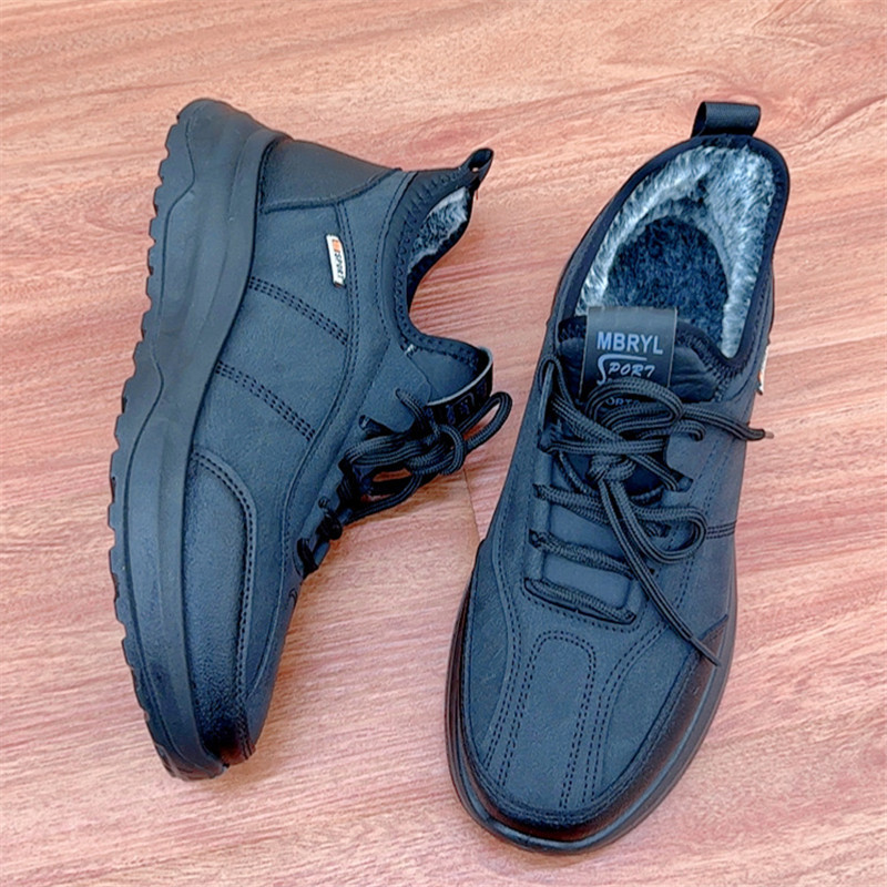 Winter Fleece Lined Padded Warm Keeping Men's Casual Sports Cotton Shoes foto 4