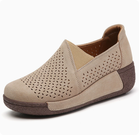 Outdoors Women's Thick Bottom Toe Cap Mother Breathable Hollow Soft Bottom Wedge Hole Shoes foto 5