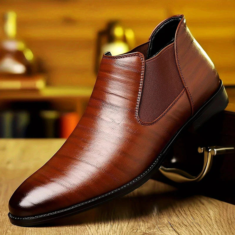 Men's Business Leisure Plus Size Leather Shoes foto 5