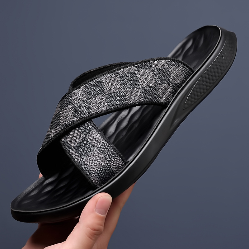 Men's Checkered Beach Shoes Sandals For Outdoor Use foto 4