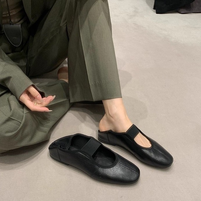French-style Round-toe Elastic-band Versatile Comfortable Flat Shoes foto 5