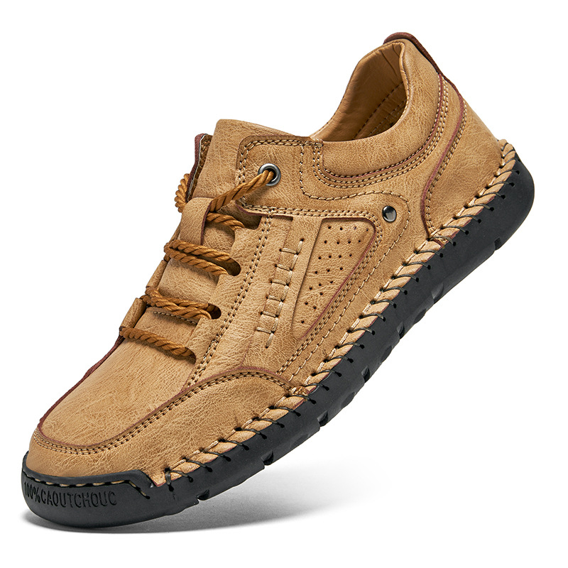 Men's Toe Shape Leather Casual Shoes foto 4