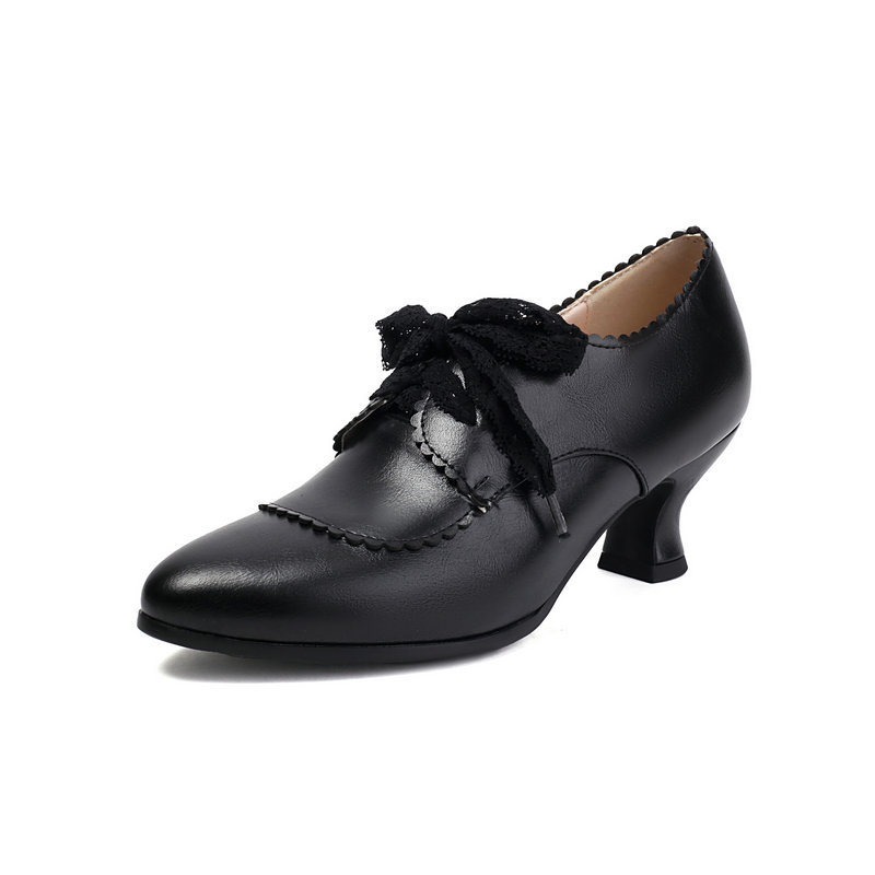 Pointed-toe Chunky-heel Womens Shoes foto 3