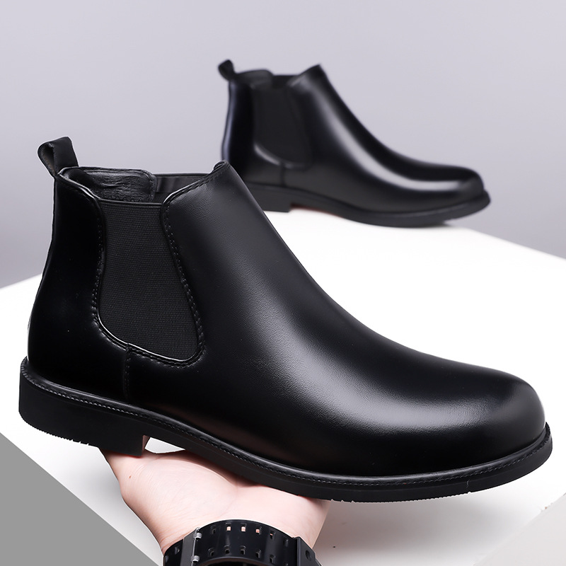 Autumn And Winter Fleece-lined Martin Boots Men's Shoes Cross-border Amazon Wear-resistant Worker Boot Rubber Outdoor Mountaineering Plus Size 38-4 foto 5