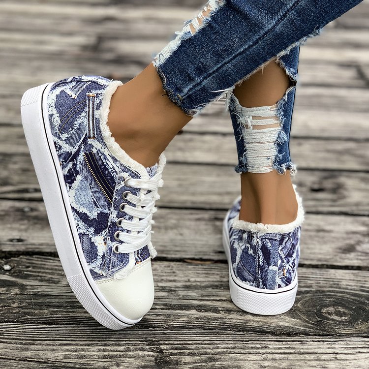 Plus Size Casual Flat Canvas Shoes foto 4