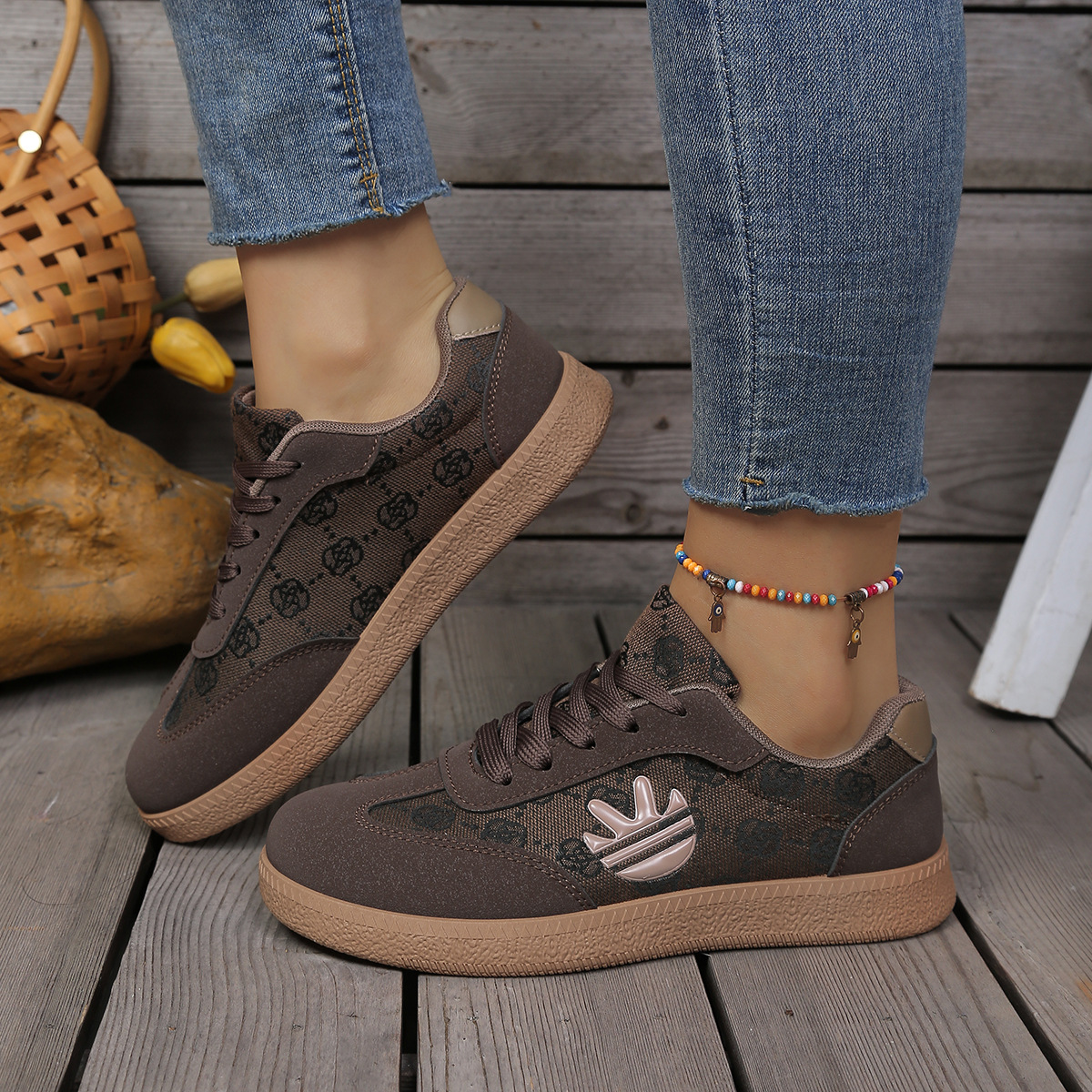Retro Style Comfortable Chunky Soled Sneakers foto 3