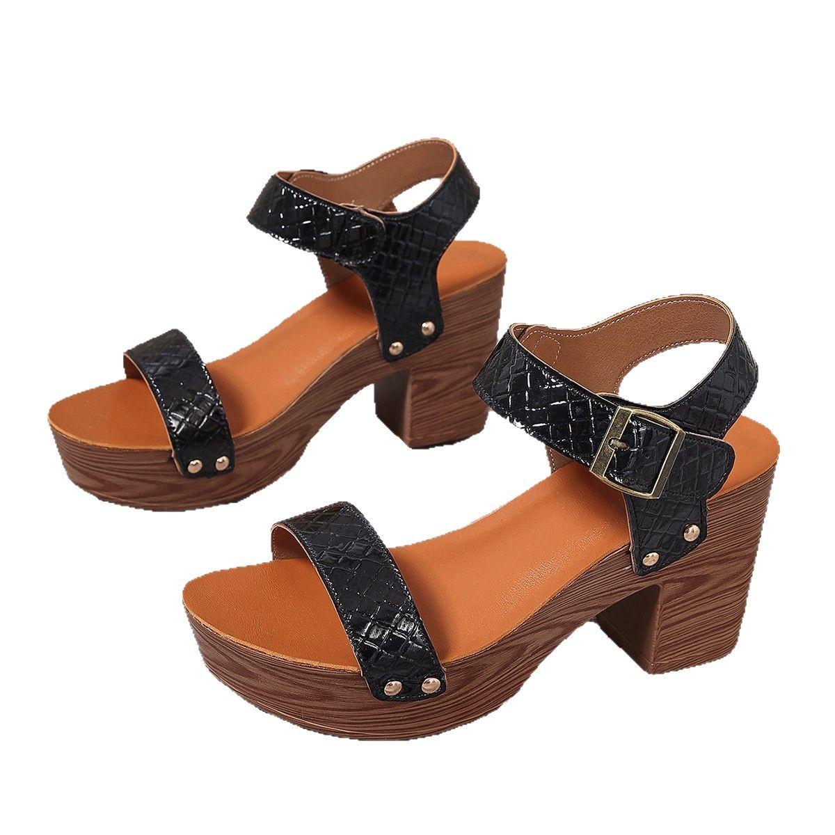 Women's High-heeled Sandals Strap Peep Toe Sandals foto 4