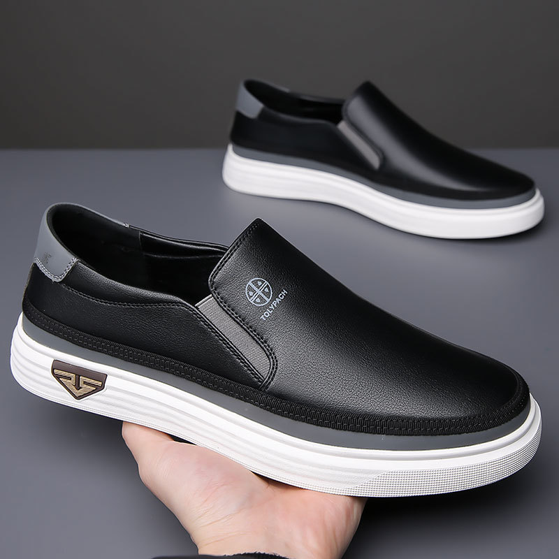 Lazy Slip On Men's Casual Leather Shoes foto 2