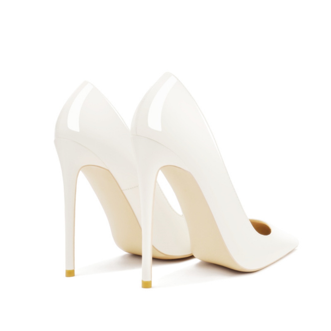 Sharp Pointed Sexy Slim Heel Plus Size High Heels Black foto 2