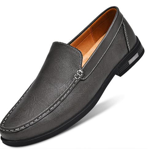 British Casual White Shoes Business Formal Wear Slip-on Hollowed-out Breathable Leather Shoes foto 4