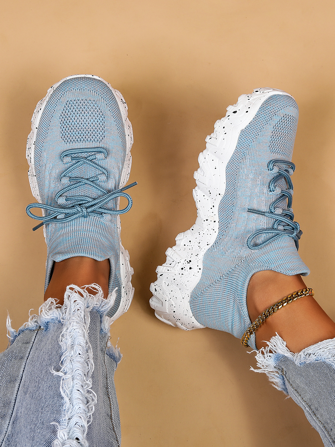 Women's Simple And Breathable Fly Woven Socks And Shoes foto 3